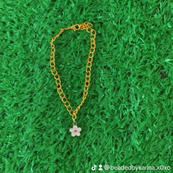 Sakura blossom charm bracelet