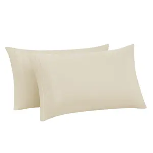 2 Pack Ultra-Soft Embroidered Pillowcases, 1500 Series Double Brushed Microfiber, Standard/Queen/King Sizes pillowcase set