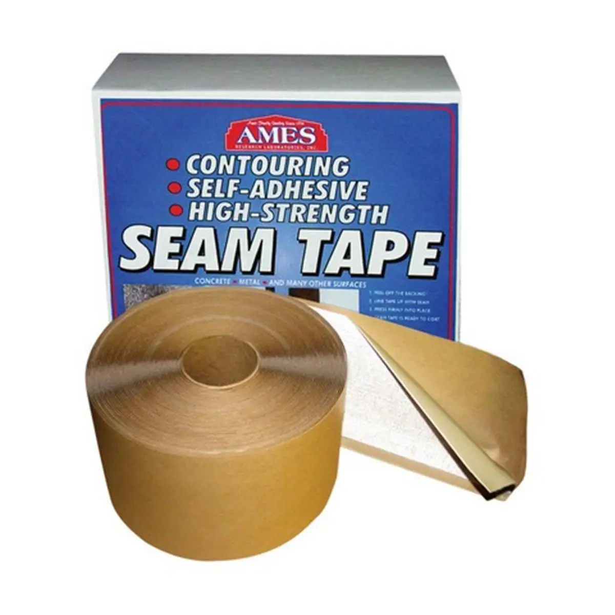 Ames PS450 Adhesive Sealing Tape, 4 in. x 50 ft. Peel & Stick Seam Tape, Adhesive Tape Sealing Tape