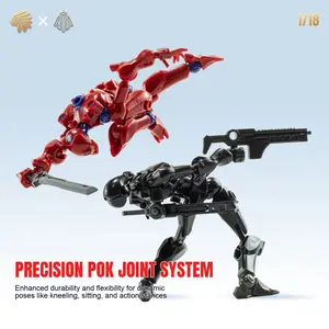 Dual-Pack 1/18 Scale Attack on Titan Anime Action Figure Model Kit, High Precision Joint System, Compact Display Level, Perfect Gift Choice