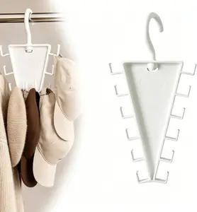 V Shaped Double-Sided Closet Organizer Hanger,12 Hooks Space Saving Clothes Hanger Organizer, Multi-Layer Vertical Clothes Storage Rack for Shirts, Jackets, Hats, Scarves