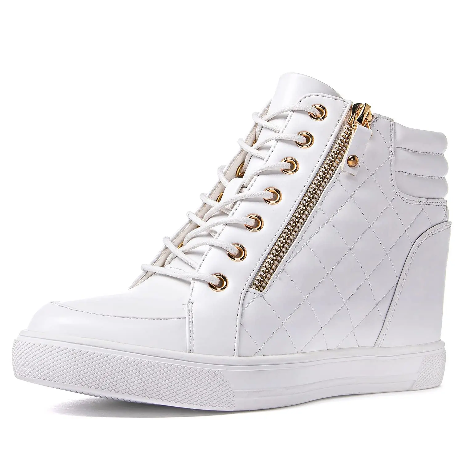 GLOBALWIN Women's Ankle Boots White Wedge Sneakers For Women   Comfort Footwear stylish footwear