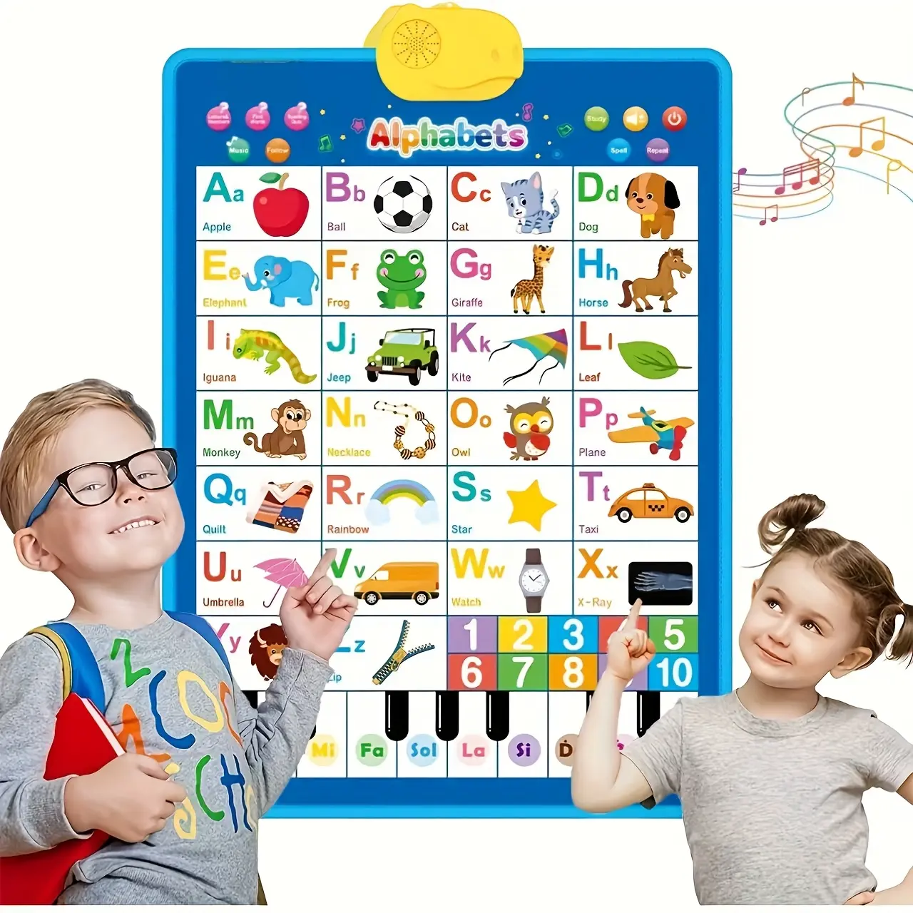 English Alphabet Word Wall Puzzle Educational Toy for Kids, Preschool Fun Children Music Learning Toy Props, Halloween Christmas Gift, Intelligence Development