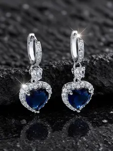Heart Earrings for Women Hoop Dangle Earring Perfect Trendy Jewelry Gift for Daily Wear, Dates, Commuting, Birthday & Anniversary Gift for Her, Heart Shaped Earrings