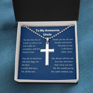 Uncle gift from Niece, Uncle Gifts, Uncle Gift from Nephew, Uncle Christmas gift, Gift for Uncle, Gift Necklace, Uncle Birthday, Anniversary Gift, Necklace Jewelry With Message Card & Box