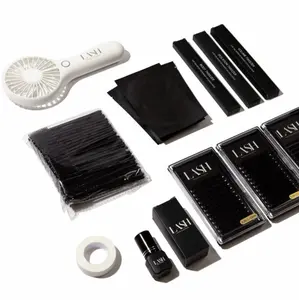 Lash Artistry Premium Training Kit - Ultimate All-in-One Set for Lash Training & Practice with 3 Lash Trays, Tweezers, Adhesive, Spoolies, Eye Pads, & Mini Fan