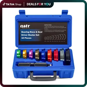 OMT Bearing Press Kit,10pc Bearing Race and Seal Driver Set with Seal Driver and 9 Bearing Adapters,Seal Installer Bearing Driver Kit for Bearing Installation, 39.5-81mm Silver/Black/Multicolor, Limited Time Deal,for Automotive Wheel Hubs
