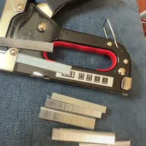 4 in 1 Staple Tool, Multifunctional Heavy Duty Staple Tool with Adjustment Stapler, Hand Riveter for Fixing Cable, Fabric, Wall, Material Repair, DIY Manual Staple Tool