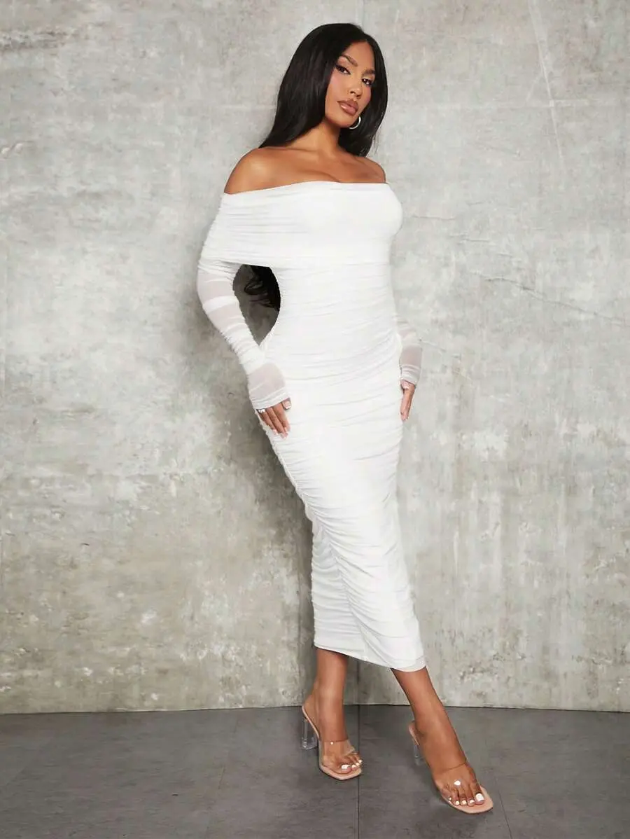 floor length white dress - TikTok Shop