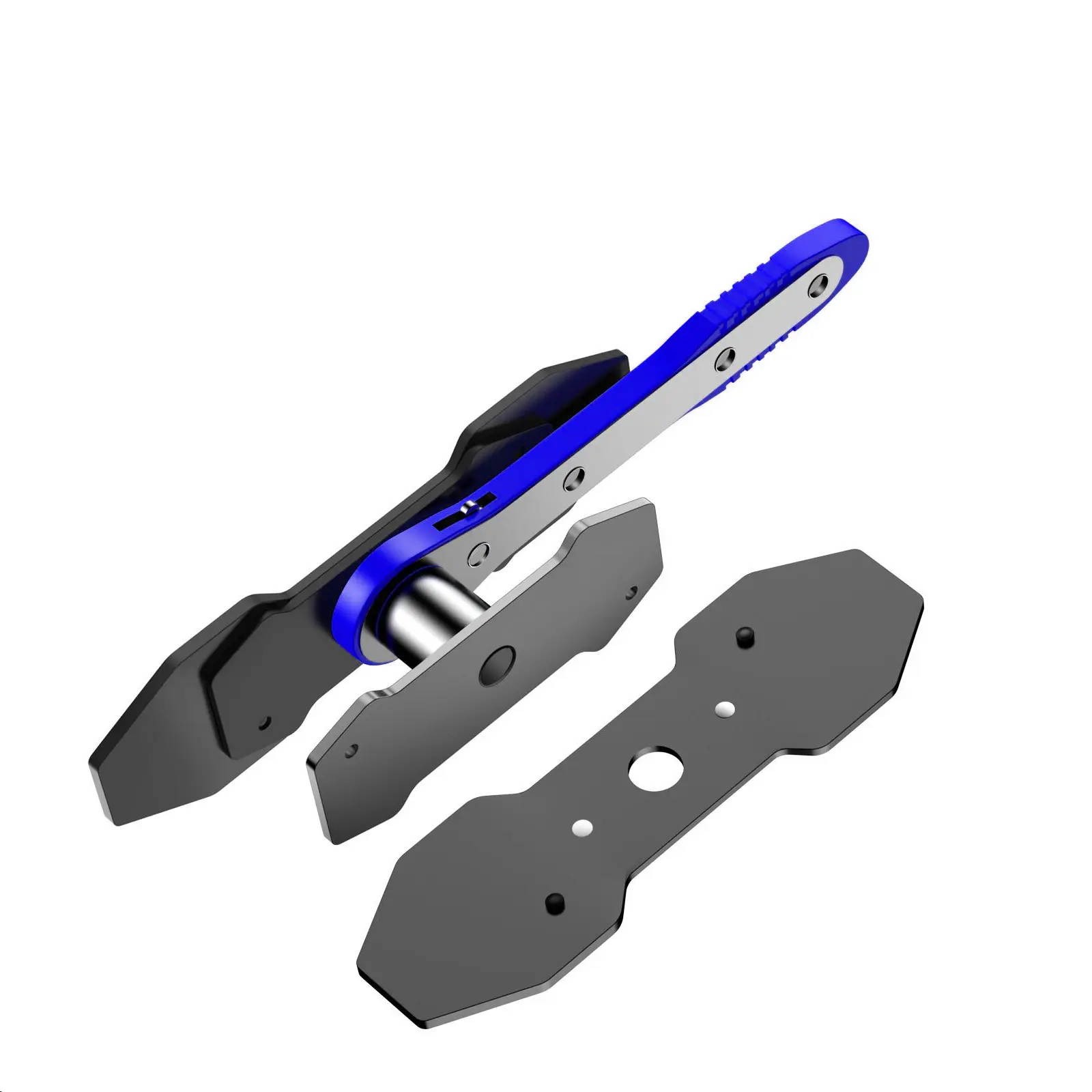 Ratcheting Brake Caliper Piston Spreader Tool - Brake Caliper Compression Tool with Ratchet Mechanism, 2 Steel Plates, Efficient for Car Garage DIY Maintenance, Spreading & DIY Repair Tasks