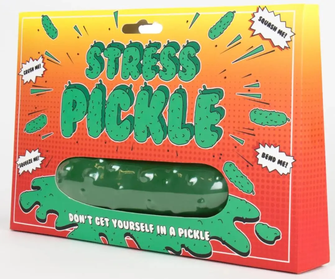 Stress Pickle – Funny Squishy Stress Reliever for Adults & Kids 🥒🤣