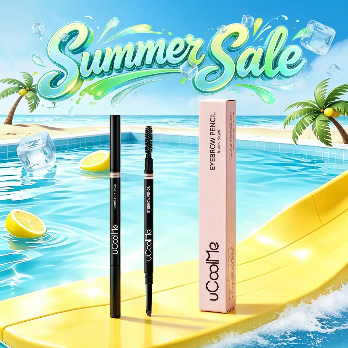 UCOOLME Fine-Tip Eyebrow Pencil, 24H Long-Lasting, Waterproof and Smudge-Proof Makeup for Natural-Looking Brows, All Skin Types, 1 Count, Natural Look, Cruelty Free, Brow Enhancement Eyebrow Pencils, Formaldehyde Free, Non-Toxic, Smoothening, Single Item