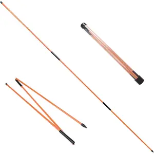 Golf Alignment Sticks 2 Pack Swing  Aid Equipment Collapsible Trainer Practice Rods Posture Corrector in Handy Storage Tube Case for Men Women Golfer Swinging