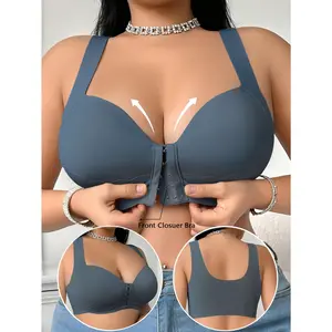 Women's Plus Size Push-Up Bra - Wire-Free Front Closure |   Anti-Slip Strapless Comfort Bra