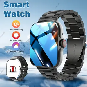 Smart Watch with Wireless Calling and Music, Message Notifications, Alarm Clock, Multiple Watch Faces, Custom Photo Wallpaper, Full Touchscreen Fitness Smartwatch for Men and Women