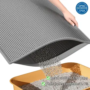 OPSETER Cat Litter Mat - Honeycomb Double-Layer Design, Waterproof Urine-Resistant Material, Scatter Control, Waste Reduction, Easy-to-Clean Washable Litter Tray Accessory