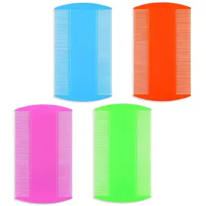 4 PCS Lice Comb Double Sided Fine Tooth Combs Scalp Psoriasis Comb Remover Flea Scalp Combs for Dandruff Removal, For Adults and Children(4colors)