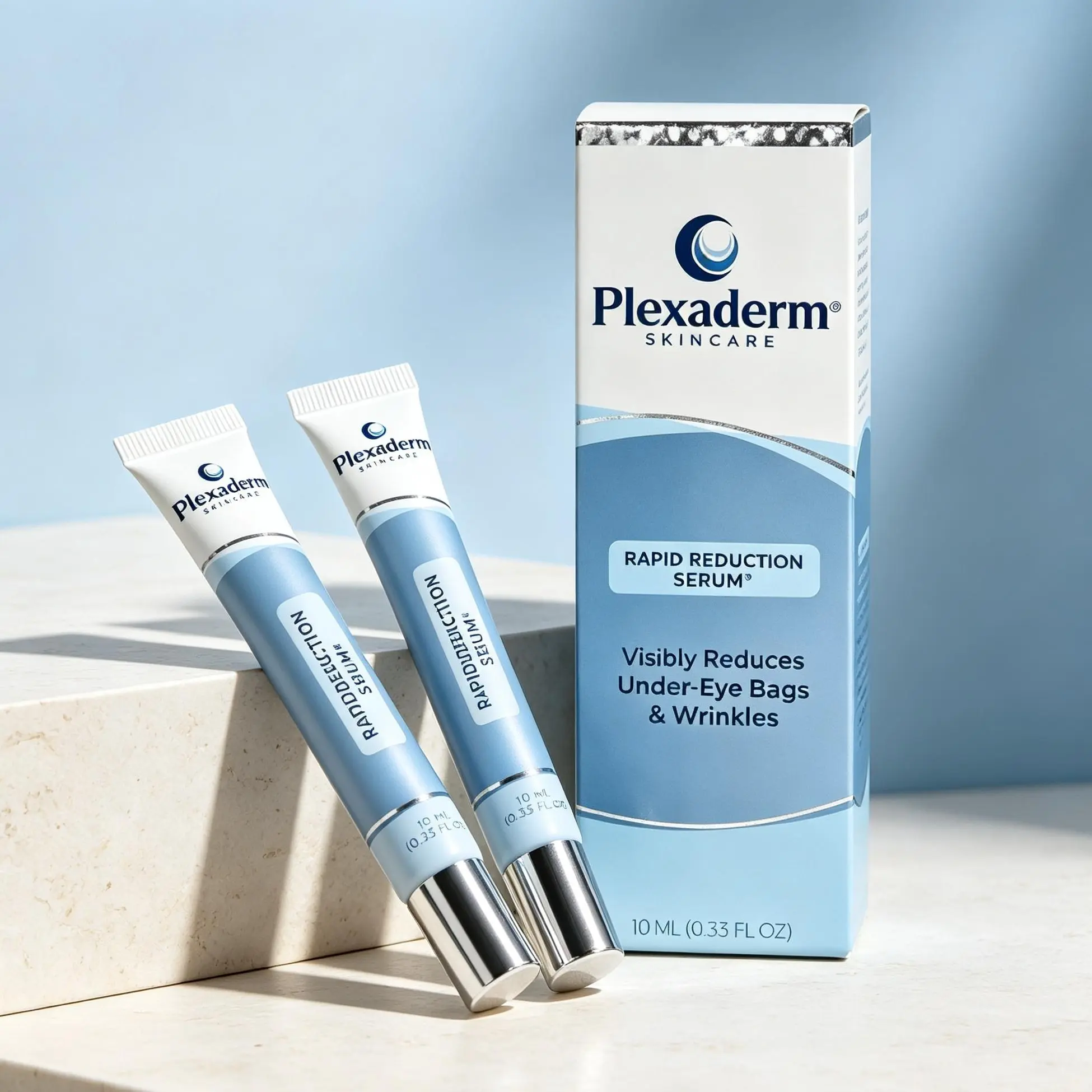 Plexaderm Quick Effect Eye Serum 10ml, Fast Anti-Aging Eye Care, Smooth Wrinkles & Crow’s Feet, Instantly Tighten Saggy Under-Eye Skin for Daily Use