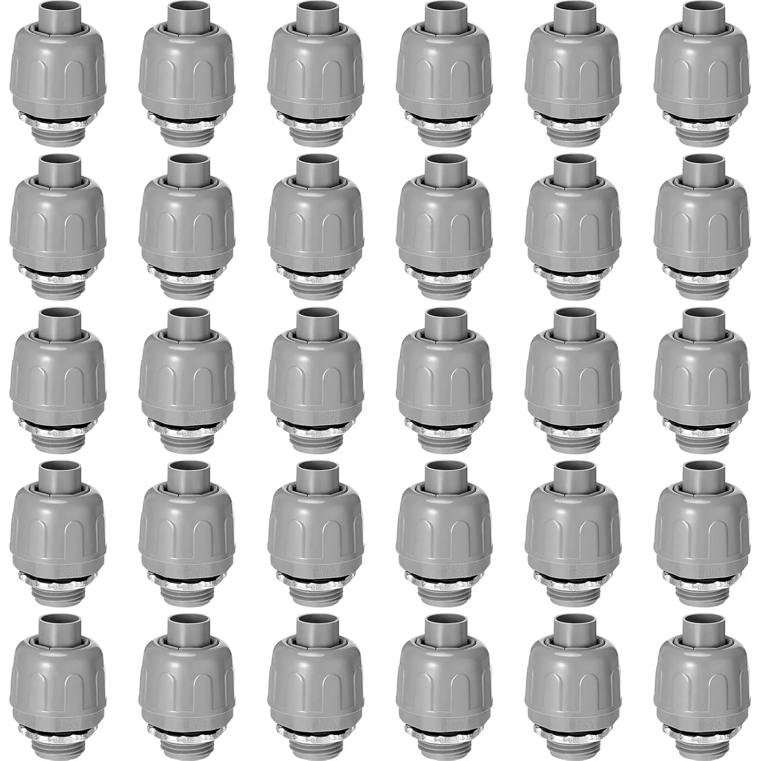 1/2 Inch Liquid Tight Connector PVC Electrical Conduit Fittings Straight 180 Degree Flexible Conduit Connector for Home Kitchen Bathroom Tube Tool Supplies (30 Pcs)