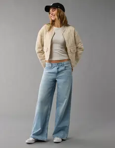 NWT AE Collarless Quilted Jacket