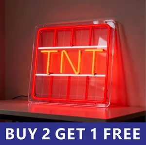 【Buy 2 Get 1 Free】TNT Game Block Neon Sign – Adjustable Brightness LED Wall Light for Gamer Rooms, Windows & Bedrooms, Crystal Acrylic Decor with 6.5FT USB Cable, Unique Holiday Gift for Boys, Teens & Men Indoor Lighting
