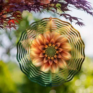 10-Inch Rotating Hanging Wind Chime, 360° Hook Wind Spinner, Outdoor Decor for Garden, Lawn & Patio, Ideal Spring/Summer Gift for Friends & Family