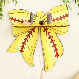 Butterfly Design Wall Shelf, Wooden Hanging Display Rack, Wall Mounted Storage Rack for Living Room, Bedroom, Entryway, Balcony, Decor