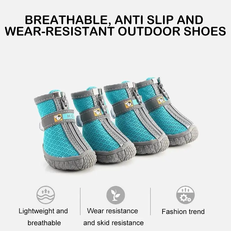 Plush Dog Boots | Non-Slip Thick Soles | Warm & Breathable Paw Protection | All-Weather Pet Booties for Hiking & Outdoors