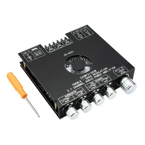 ZK-AS21 TPA3255  5.1 Power Amplifier Board HiFi 2.1  220Wx2+350W Digital Audio Receiver AMP Board with Treble and Bass Control for DIY Speakers
