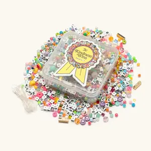 Little Words Project - Kindness Wins Bead Kit - DIY Beaded Bracelet Kit, Colorful Crystal and Acrylic Beads - Make and Share Kindness