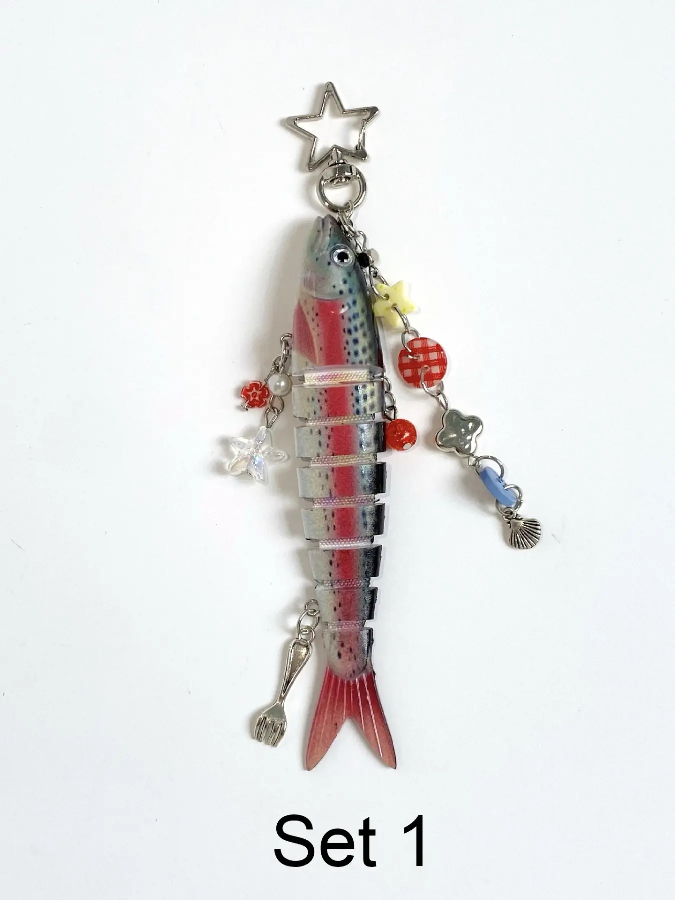Handmade Fish Shaped Keychain, Ocean Theme Bag Charm & Key Ring, Realistic Bait Pendant, Perfect Gift for Fishermen, School & Car Accessories, Keychain For Bags, Cool Keychains, Charismatic Keychain
