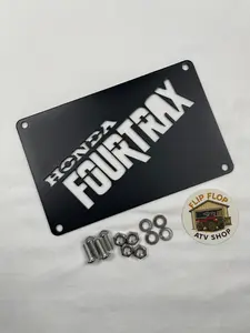 Honda Fourtrax warning label replacement plate