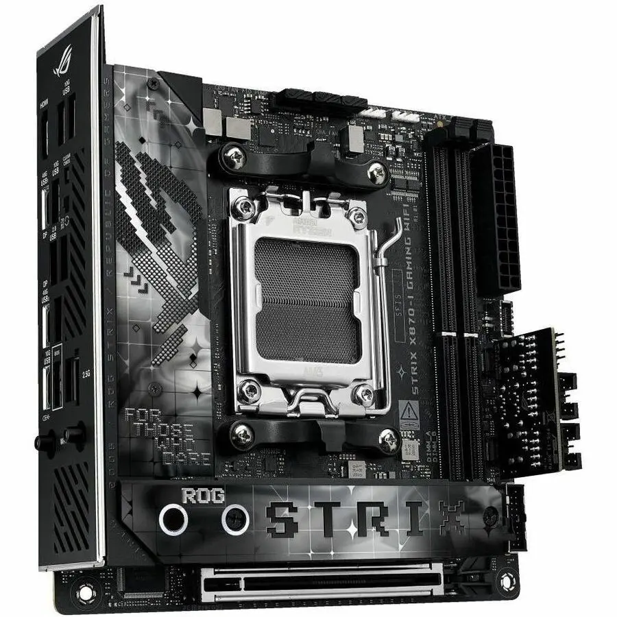 Asus ROG Strix X870-I GAMING Motherboard, AM5 Socket, DDR5 Memory, mITX Form, WiFi Support, Desktop Gaming Component