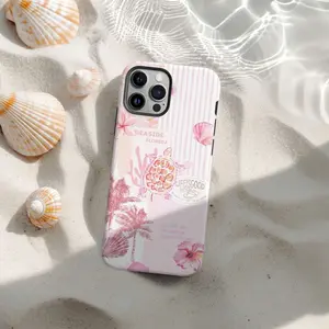 for iPhone 13.Blue Ocean Collage Aesthetic Phone Case, Marine Life Seashell Jellyfish Phone Case For IPhone 16 15 14 13 Pro Max Plus 12 11