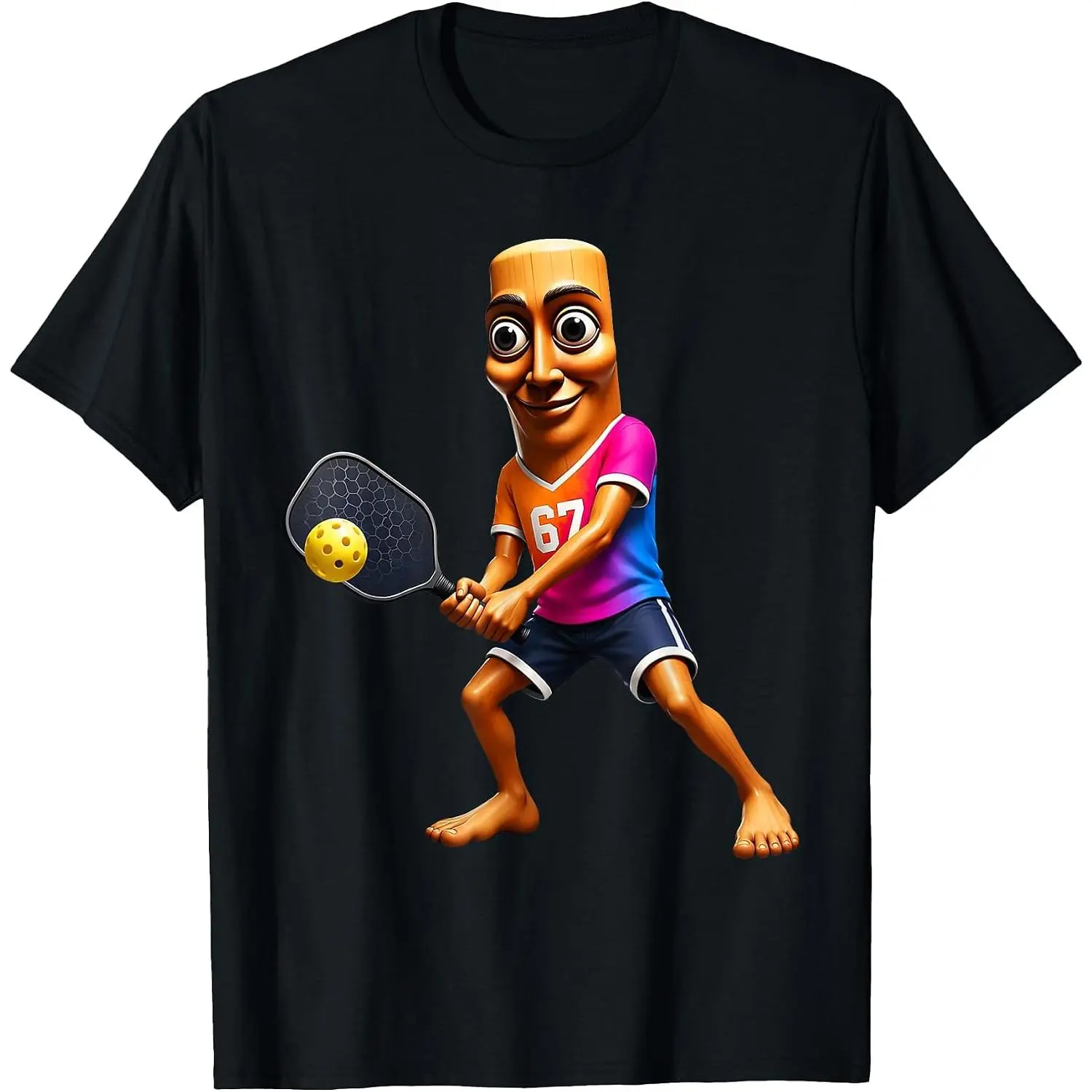 Tung Sahur Brainrot Pickleball Funny Meme Tee T-Shirt Women Men Unisex Cotton Clothing Streetwear