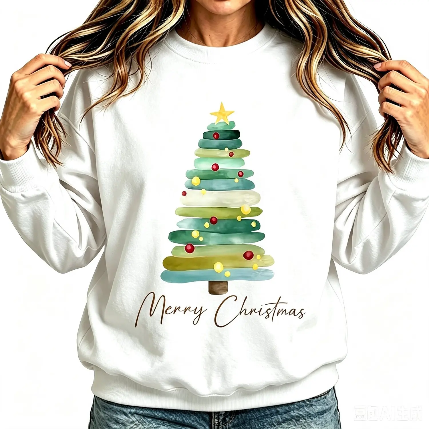 Crew neck sweatshirt_White