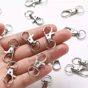 50pcs Keychain Clips with Key Rings, Zinc Alloy, No Plating, with DIY Hanging Cord, for Jewelry Making, Art Crafts, Accessories for Fashion Jewelry Parts and Crafts, Christmas Theme