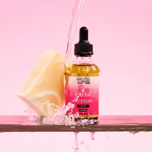 Facial Cleanse & Hydrate Bundle - Turmeric & Honey Facial Bar - Rose Facial Serum For Acne & Darkspots Cleanser Cleansing Skin Repair