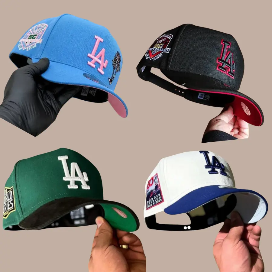 Black New Era Los Angeles Dodgers 9FORTY Curved Brim Baseball Hat, Red Embroidered LA Logo & Red Undervisor, MLB Streetwear Cap, Collector’s Limited Edition 2026 Urban Streetwear Gorra premium, moda urbana para hombres y mujeres