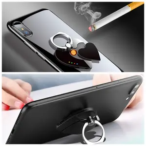 USB Cigarette Lighter Can Be Used As A Mobile Phone Holder, 2 in 1 Electric Tungsten Lighter, Multi-function Cigarette Lighter Creative Gift
