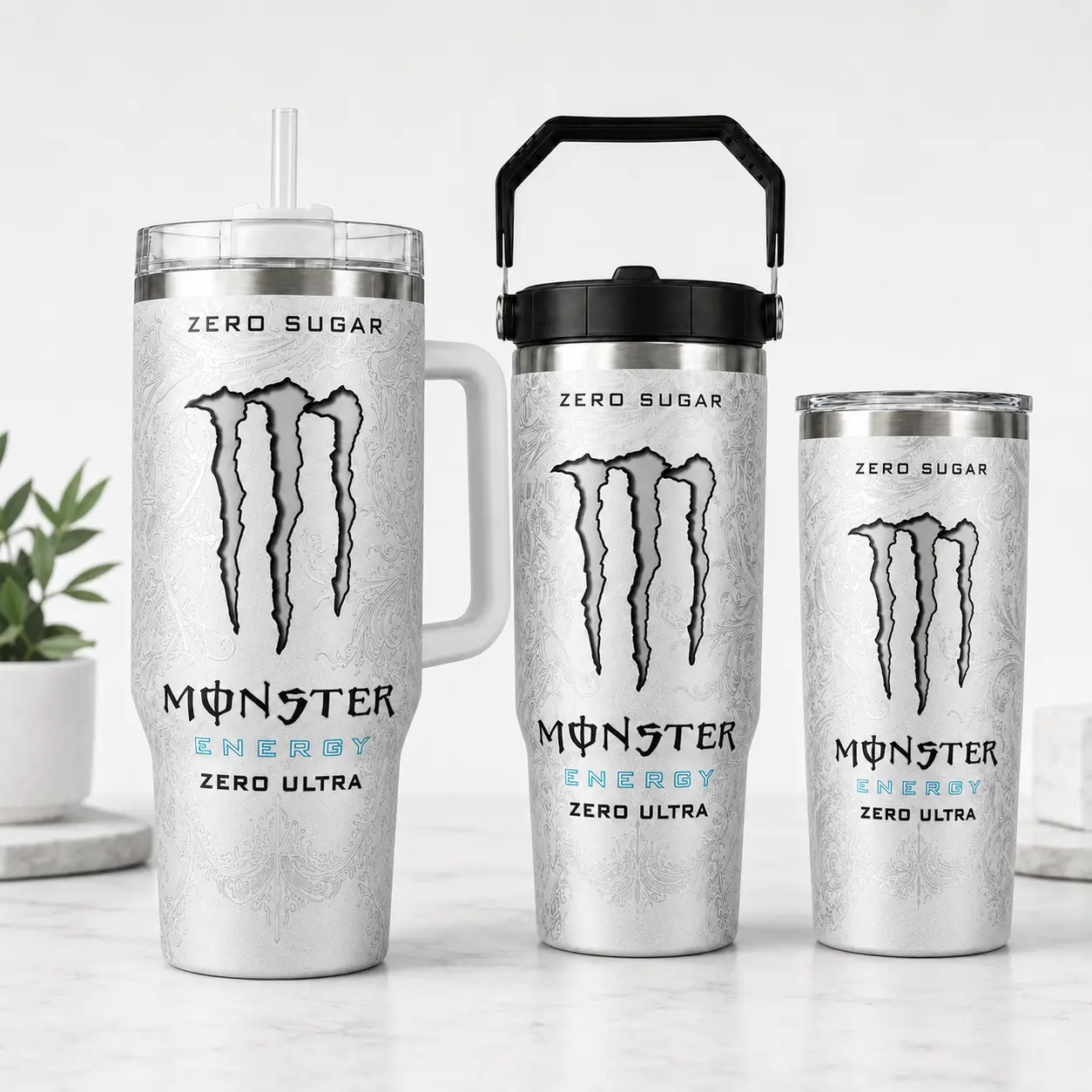 Heavy-Duty Style Insulated Water Bottle, Stainless Steel Cup with Straw and Spill-Proof Lid, Trendy Office Drinkware