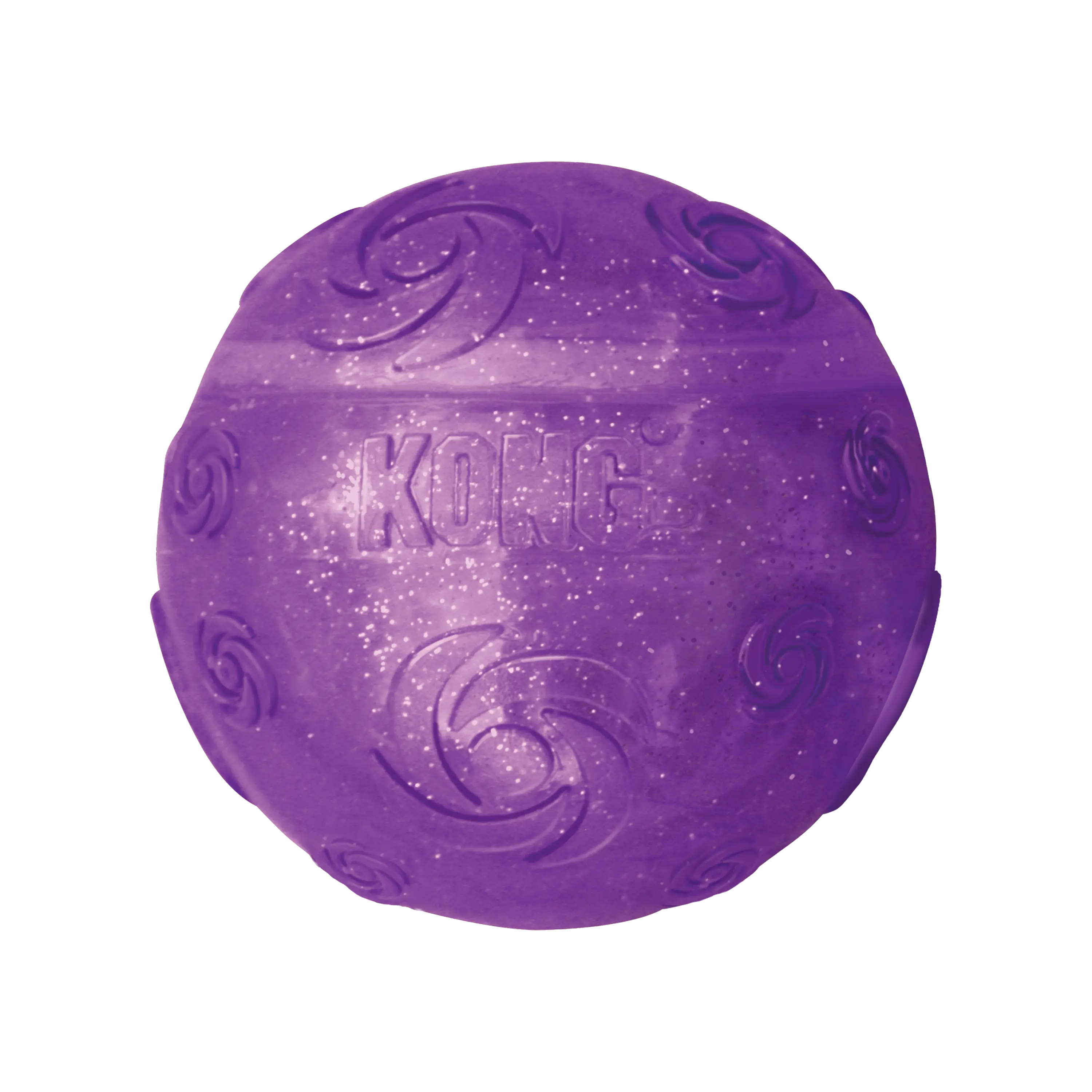 KONG Squeezz Crackle Ball - Purple Flexible Toy with Unique Crackle Sound for Dogs