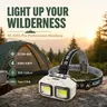 HX-816S Rechargeable 1200mAh High-Lumen LED Flashlight Headlamps 4-Pack - Lightweight, Portable, Collapsible, Motion Sensor, Hands-Free Lighting, Batteries Included for Camping, Emergency Use