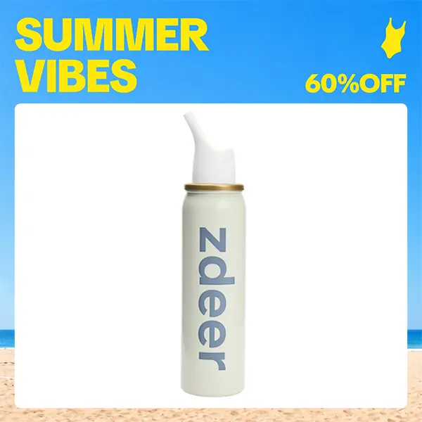 zdeer Saline Nasal Spray for Adults & Kids Daily Gentle Moisturizing & Cleansing Mist Drug-Free for Dryness Relief Oral Care Natural Moisturizer
