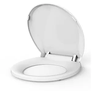 Toilet Seat with Toddler Seat, Round Toilet Seat for Kids and Adults, PP Child Training Toilet Lid, White, Slow Close, Easy Clean, Toddler Toilet Seat for Kids Potty Training