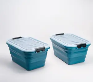 Cella Set of 2 XL Collapsible Storage Bins with Lids & Wheels