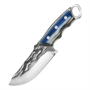 Camping Outdoor Viking knife Chef Japan Kitchen Meat Cleaver Butcher Boning Knife with Sheath,  Meat Cleaver Butch Gift for Friend Family Father