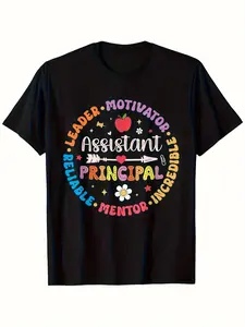 LocalGroovy School Assistant Principal Teacher Thank You Gifts All Season-T-Shirt Gifts Men Women Family Friends Gifts Black, party look, skin-friendly softness, minimalist style, for young people, lightweight feel