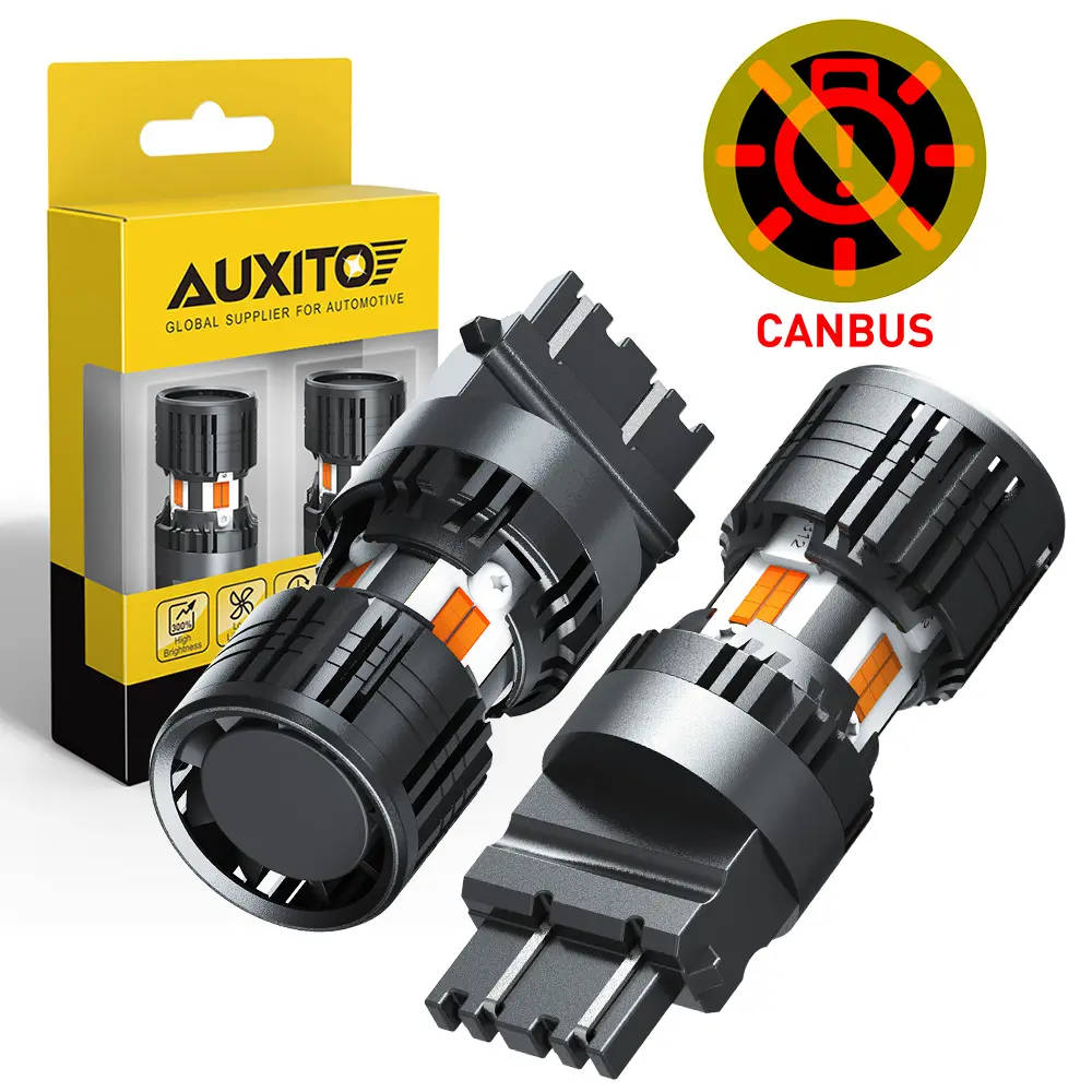 AUXITO Latest CANBUS LED Tail Brake Turn Signal Light Bulbs ,4000LM 600% Brighter,Built-in Resistor ,Anti Hyper Flash,Error-Free,Plug and Play,Reverse Backup Stop Light DRL/Parking Light,Select Bulb Model: 7440/7443 3156/3157 1157 1156/BA15S 7507/BAU15S