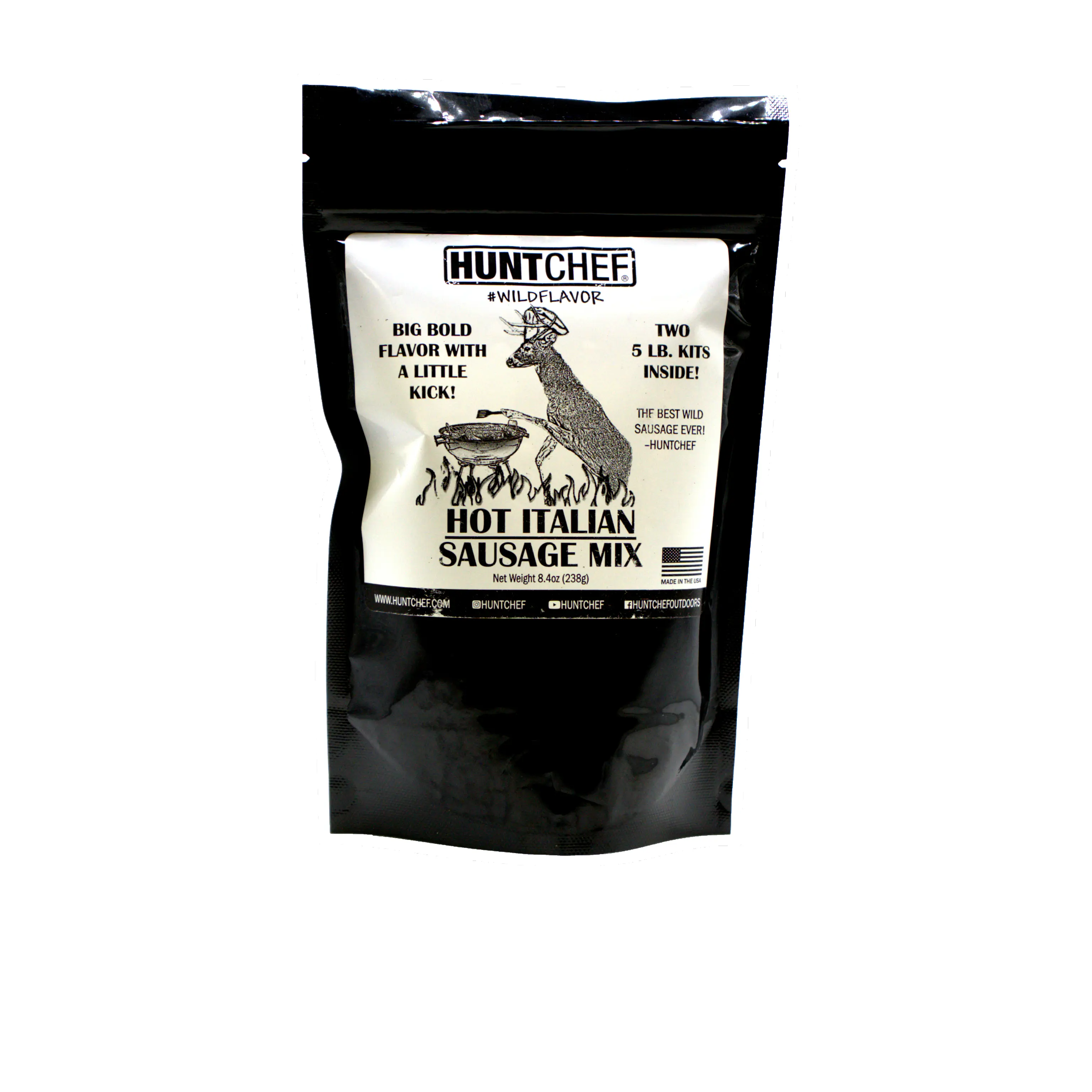 HuntChef Hot Italian Sausage - Sausage Mix - No Gluten Added - 100% Made in America